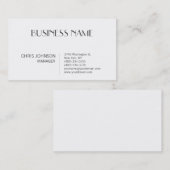 白黒コンテンポラリーパリジャン 名刺 (正面/裏面)