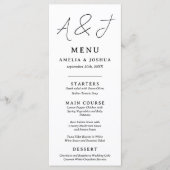 白黒コンテンポラリーフラットメニュー メニュー (正面)