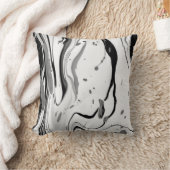 白黒コンテンポラリーミニマル抽象芸術 クッション (ブランケット)