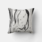 白黒コンテンポラリーミニマル抽象芸術 クッション (裏面)