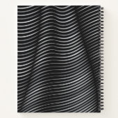 白黒コンテンポラリー抽象芸術 ノートブック (裏面)