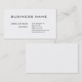 白黒コンテンポラリー管理者の名刺 名刺 (正面/裏面)