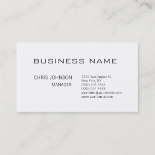 白黒コンテンポラリー管理者の名刺 名刺