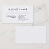 白黒コンテンポラリー管理者の名刺 名刺 (正面/裏面)