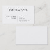 白黒コンテンポラリー管理者の名刺 名刺 (正面/裏面)