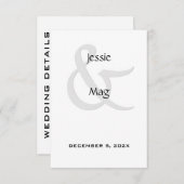 白黒コンテンポラリー エンクロージャーカード (正面/裏面)