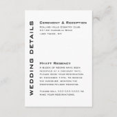 白黒コンテンポラリー エンクロージャーカード (裏面)