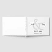 白黒コンテンポラリー ゲストブック (全面)