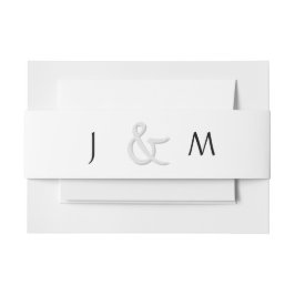 白黒コンテンポラリー 招待状ベリーバンド