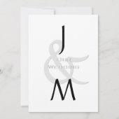 白黒コンテンポラリー 招待状 (裏面)