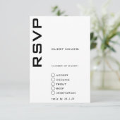 白黒コンテンポラリー 招待状 (スタンド正面)