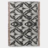 白黒コントラスト スローブランケット (正面縦)