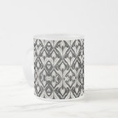 白黒コントラスト フロストグラスマグカップ (正面左)