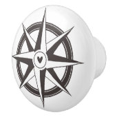 白黒コンパスデザイン セラミックノブ (右)