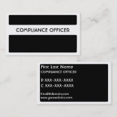 白黒コンプライアンス責任者の名刺 名刺 (正面/裏面)