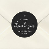 白黒コンボA甘いお礼結婚の ラウンドシール