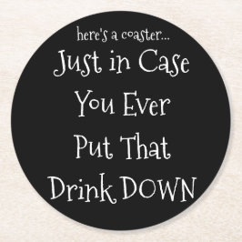 白黒コースターおもしろい ラウンドペーパーコースター