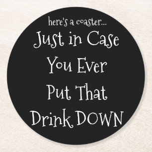 白黒コースターおもしろい ラウンドペーパーコースター