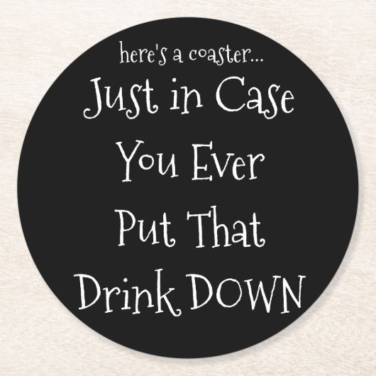 白黒コースターおもしろい ラウンドペーパーコースター (正面)