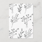 白黒コーナーフローラボホ結婚ズ エンクロージャーカード (裏面)