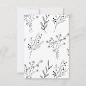 白黒コーナーフローラボホ結婚ズ サンキューカード (裏面)