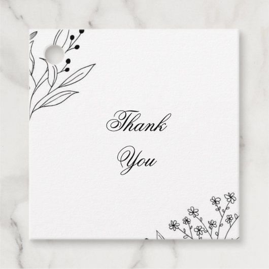 白黒コーナーフローラボホ結婚ズ フェイバータグ (正面)