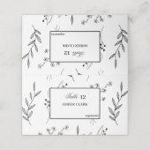白黒コーナーフローラボホ結婚ズ プレイスカード (外部開封)