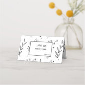 白黒コーナーフローラボホ結婚ズ プレイスカード (裏面)