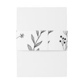 白黒コーナーフローラボホ結婚ズ 招待状ベリーバンド (裏面例)