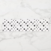 白黒コーヒーイラスト ペットボトルラベル (シングルラベル)