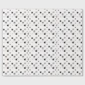 白黒コーヒーイラスト ラッピングペーパー (フラット)