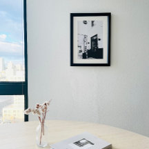 白黒コーヒーショップ写真ポスター