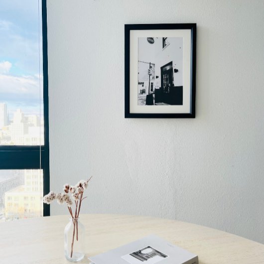 白黒コーヒーショップ写真ポスター ポスター