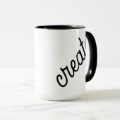 白黒コーヒーマグの作成 マグカップ (正面右)