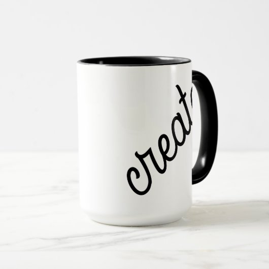 白黒コーヒーマグの作成 マグカップ (正面右)