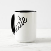 白黒コーヒーマグの作成 マグカップ (正面左)