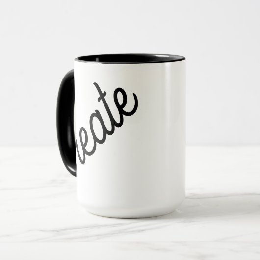 白黒コーヒーマグの作成 マグカップ (正面左)