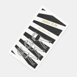 白黒コーヒーメーカーストライプのコーヒー