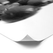 白黒コーヒー豆とコーヒーの根拠16x20 ポスター (角)