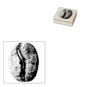 白黒コーヒー豆鉛筆スケッチ ラバースタンプ (押印)