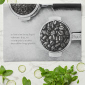 白黒コーヒー キッチンタオル (折り畳み)