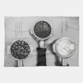 白黒コーヒー キッチンタオル (横)