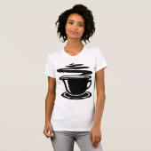 白黒コーヒーTシャツ Tシャツ (正面フル)