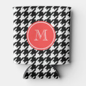 白黒コーラルモ千鳥格子のノグラム 缶クーラー (正面)