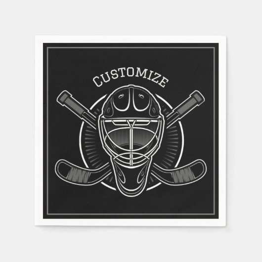 白黒ゴアリーマスク スタンダードカクテルナプキン (正面)