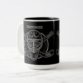白黒ゴアリーマスク ツートーンマグカップ (正面左)