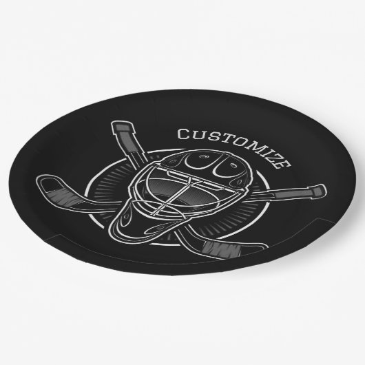 白黒ゴアリーマスク ペーパープレート (アングル)