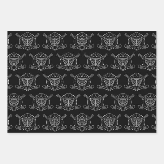 白黒ゴアリーマスク ラッピングペーパーシート (正面)