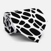 白黒ゴシックのオーガニック肌パターン ネクタイ (ロール)
