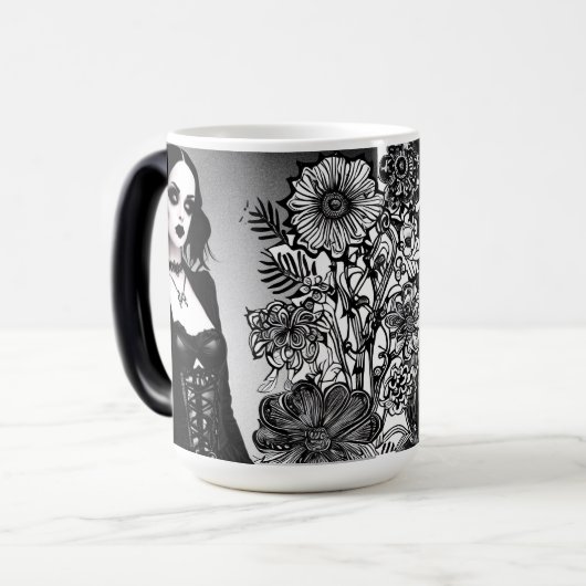 白黒ゴシックの少女 モーフィングマグカップ (正面左)